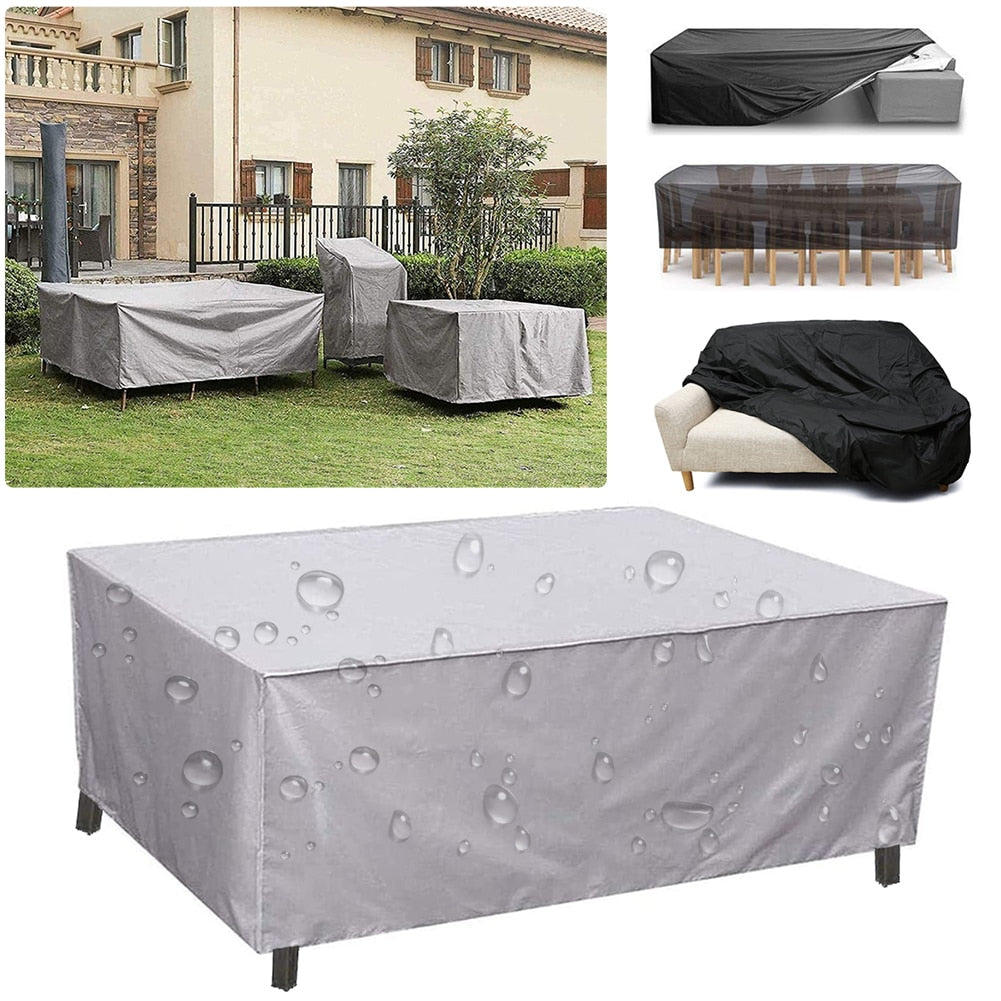 Outdoor Furniture Covers Waterproof Rain Snow Dust Wind-Proof Anti-UV Oxford Fabric Garden Lawn Patio Furniture Covers 190T BeachStore 