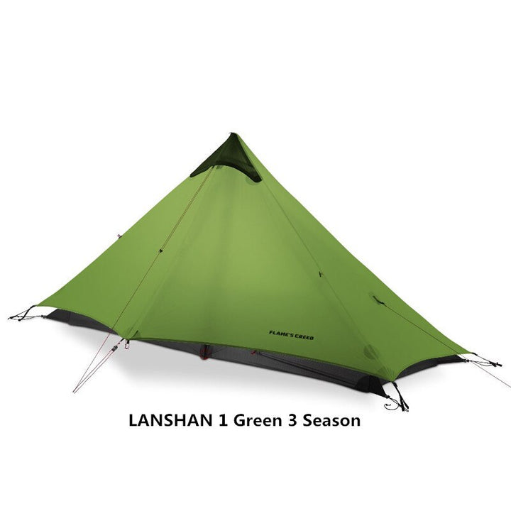 1 Person Outdoor Ultralight Camping Tent 3 Season Professional 15D Silnylon Rodless Tent - BeachStore