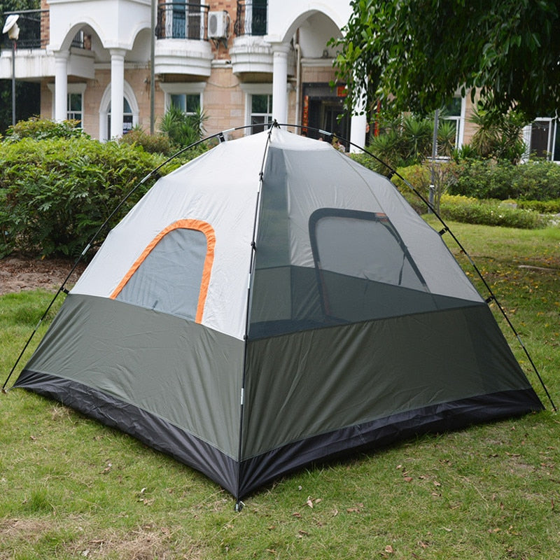 3-4 Person Windbreak Beach Tent Dual Layer Waterproof Anti UV 4 Season Tent - BeachStore