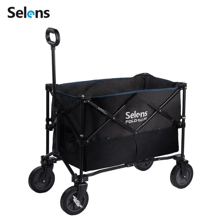 Selens Folding Outdoor Cart Beach Wagon with Big 360 Universal  Wheels Storage bags for Photography Camping and Picnic BeachStore 