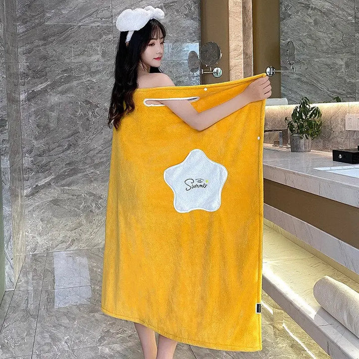 Bath Towel Microfiber Hand Hair Towels Wearable Soft Chic Beach Towel For Adults Autumn Hotel Home Bathroom Gifts Women Bathrobe BeachStore 