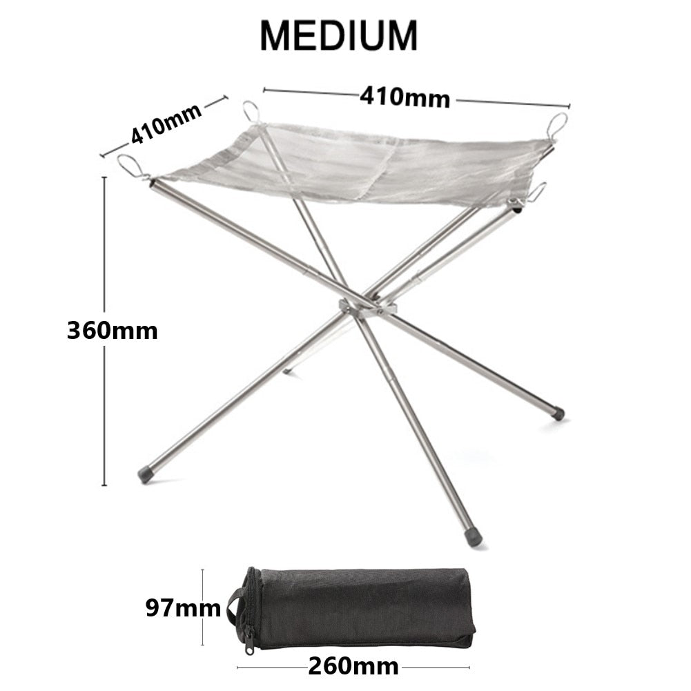 Fold-N-Go Portable Beach Fire Pit and Grill BeachStore 