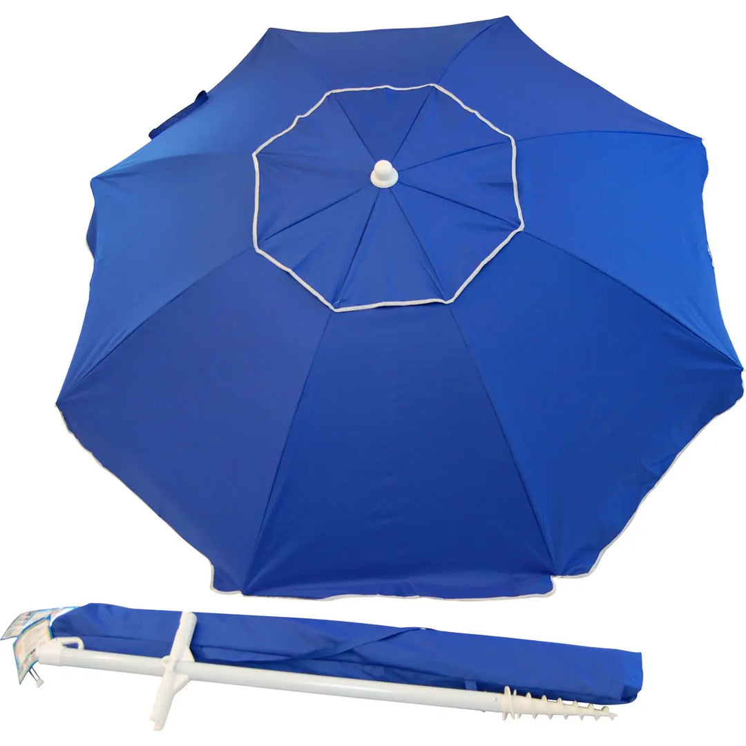 RIO 6.5' Sun Blocking Vented Beach Umbrella w/ Sand Anchor BeachStore Beach Gear > Beach Umbrellas > Vented Beach Umbrellas