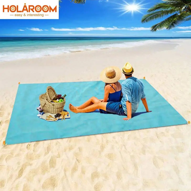 Sand Free Beach Towel Portable Blue beach Towels Anti-slip Sand Mats Polyester Outdoor Towel for Beach support drop ship BeachStore 