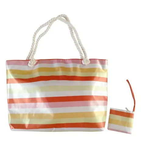 Fresko Striped Beach Tote Bag with Coin Purse BeachStore Beach Gear > Beach Bags > Beach Tote Bags