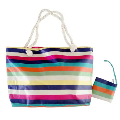 Fresko Striped Beach Tote Bag with Coin Purse BeachStore Beach Gear > Beach Bags > Beach Tote Bags