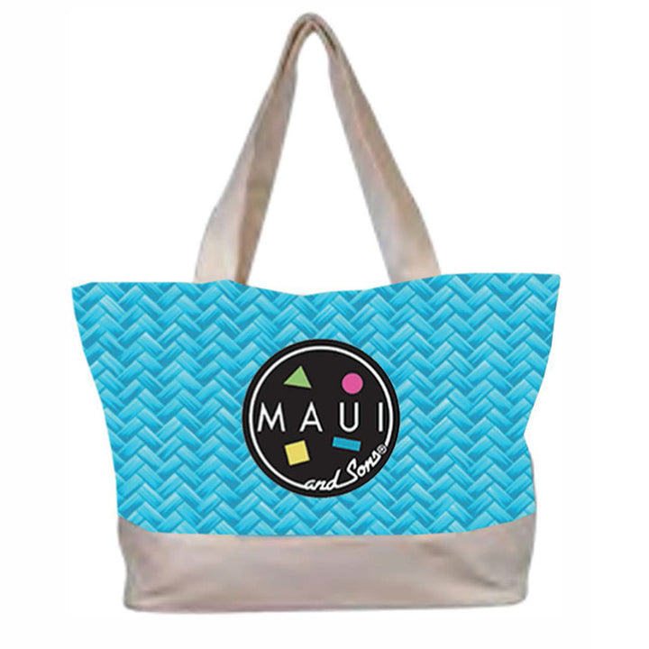 Maui & Sons Beach Canvas Zippered Tote Bag BeachStore Beach Gear > Beach Bags > Beach Tote Bags
