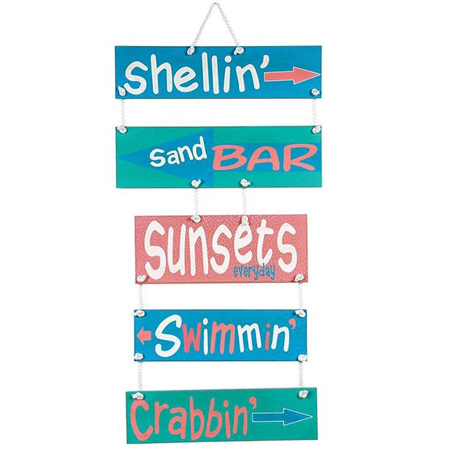 Things To Do at the Beach Signs (12 x 28 inch) BeachStore Beach Gear > Beach Decor > Beach Signs
