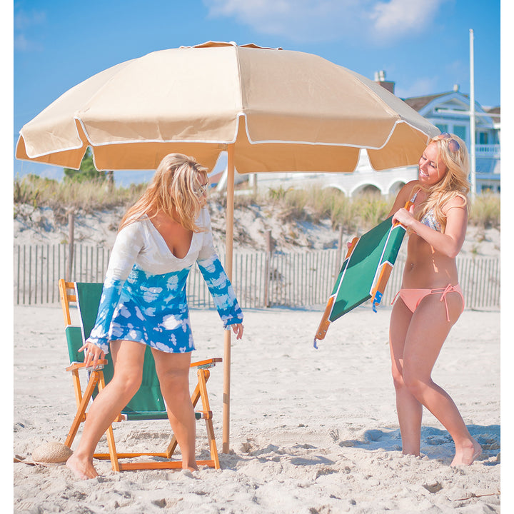 7.5ft Fiberglass Patio Umbrella w/ Valance - Linnen BeachStore Beach Gear > Beach Umbrellas > Fiberglass Umbrellas