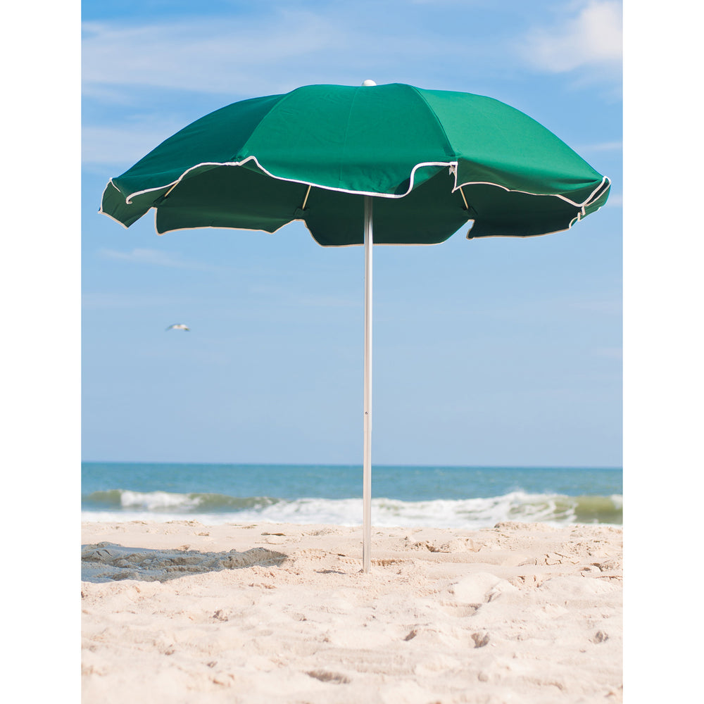 7.5 ft Resort Style Fiberglass Beach Umbrella w/ Aluminum Pole - Turquoise BeachStore Beach Gear > Beach Umbrellas > 7-13ft Beach Umbrellas