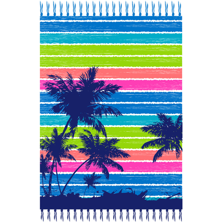 Island Breeze Fringe Beach Towel (30x60 in) BeachStore Beach Gear > Beach Towels > Printed Beach Towels