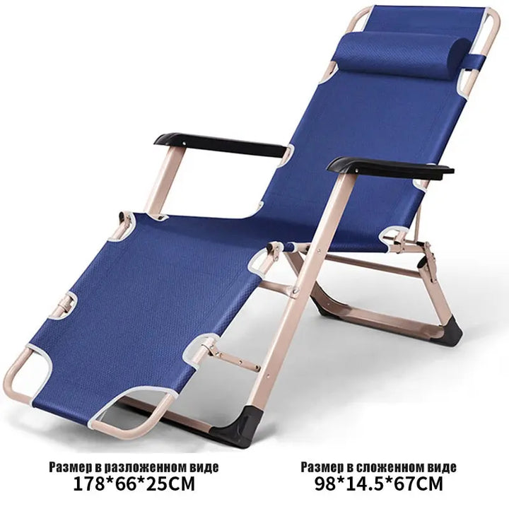 Premium Foldable Beach Lounger with Adjustable Headrest - Ultimate Outdoor Comfort and Relaxation - BeachStore
