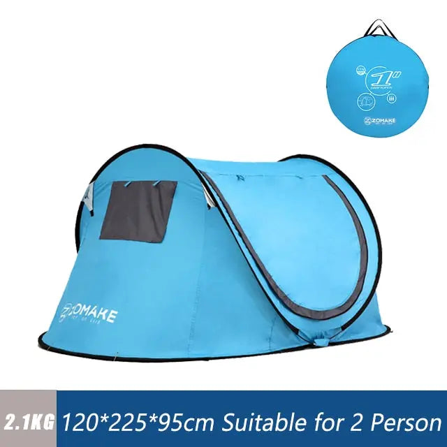 ZOMAKE Beach Tent Pop Up Large Automatic Instant Lightweight Hiking Camping Tent for 3 Person Waterproof  Tent  Foldable Zomake
