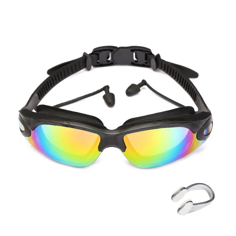 AquaComfort Pro Swimming Goggles with Earplugs and Nose Clip - Professional Swimming Goggles - BeachStore