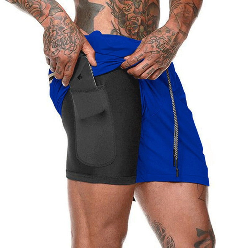 Men's Running Shorts - 2 in 1 Double-Deck Quick Drying Sports Shorts for Jogging, Gym, and Sports Activities BeachStore Beach Gear > Beach Apparel
