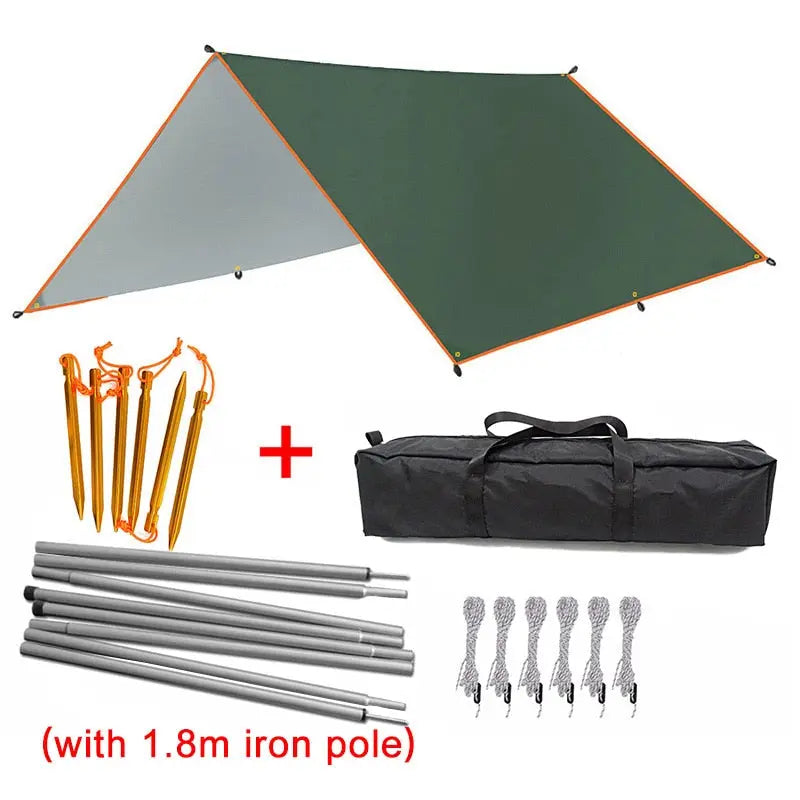 Top Lander Coastal Haven: Waterproof Tarp Tent and Outdoor Sun Shelter for Camping and Beach Adventures - BeachStore