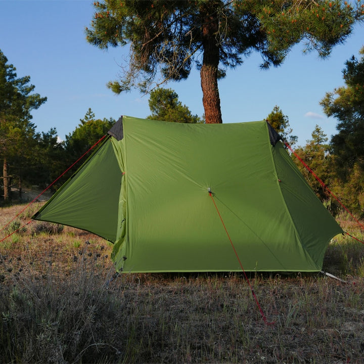 2 Person Outdoor Ultralight Camping Tent 3 Season Professional 15D Silnylon Rodless Tent - BeachStore