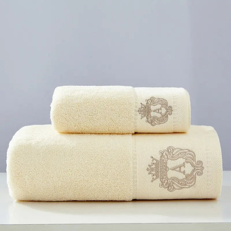 High-Grade Cotton Towel Set Bathtowel+Face Towel Set Soft Bath Face Towel Handtowel Bathroom Towel Sets BeachStore 