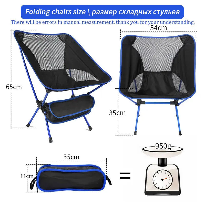 Travel Ultralight Folding Chair Superhard High Load Outdoor Camping Chair  Portable Beach Hiking Picnic Seat Fishing Tools Chair