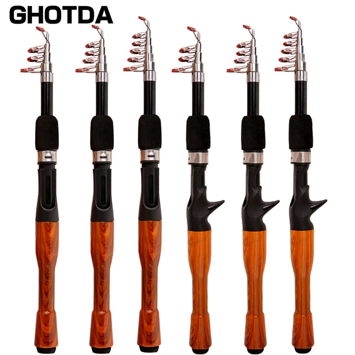 GHOTDA Mini Lure Rod - Carbon Fishing Rod for All Environments BeachStore fishing rod