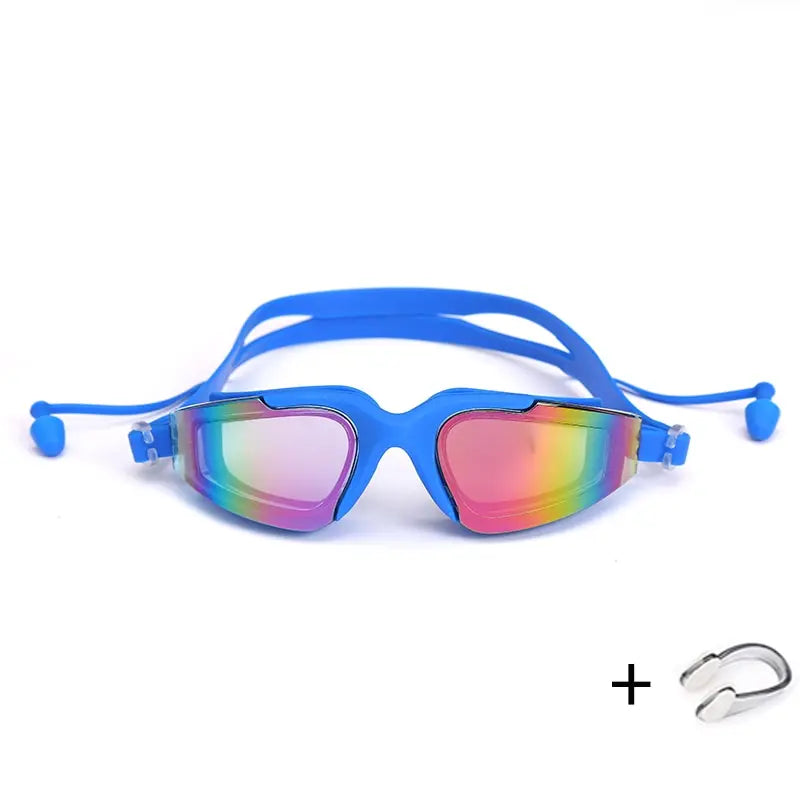 AquaComfort Pro Swimming Goggles with Earplugs and Nose Clip - Professional Swimming Goggles - BeachStore