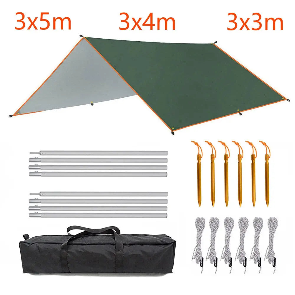 Top Lander Coastal Haven: Waterproof Tarp Tent and Outdoor Sun Shelter for Camping and Beach Adventures BeachStore