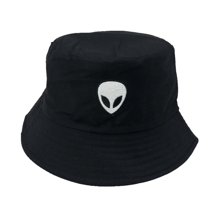 Unisex Embroidered Alien Foldable Bucket Hat Beach Sun  Street Headwear Fisherman Outdoor  Men and Woman Cap BeachStore 