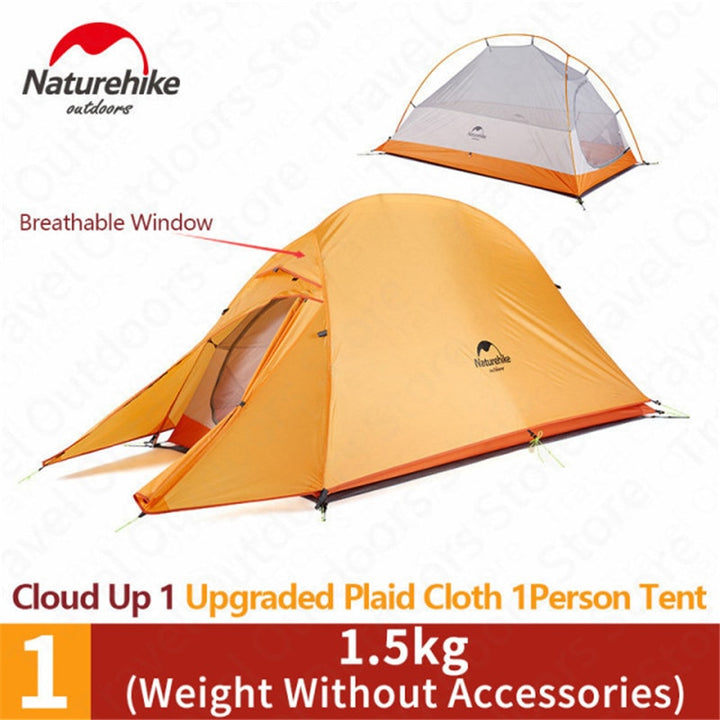 Naturehike Ultralight Camping Tent: 1-3 Person Outdoor Tent with Free Mat - BeachStore