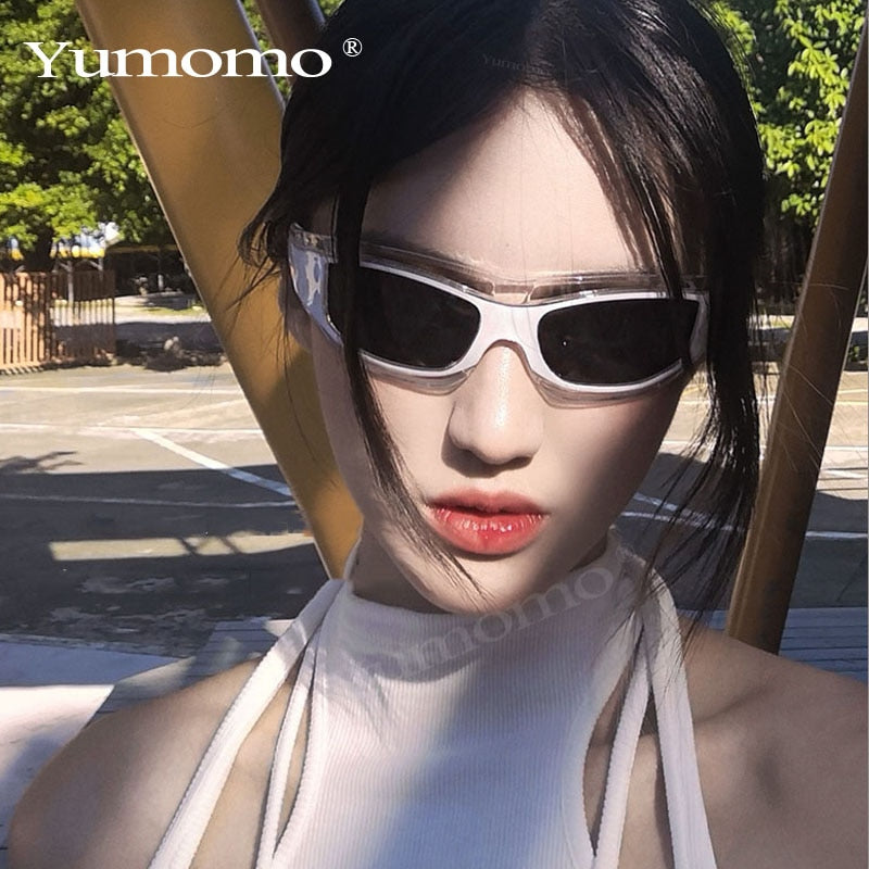 Retro Steampunk Glasse Sunglasses Women Fashion One Piece Sun Glasses Female Classic Designer Shades UV400 Eyewear Candy Color BeachStore 