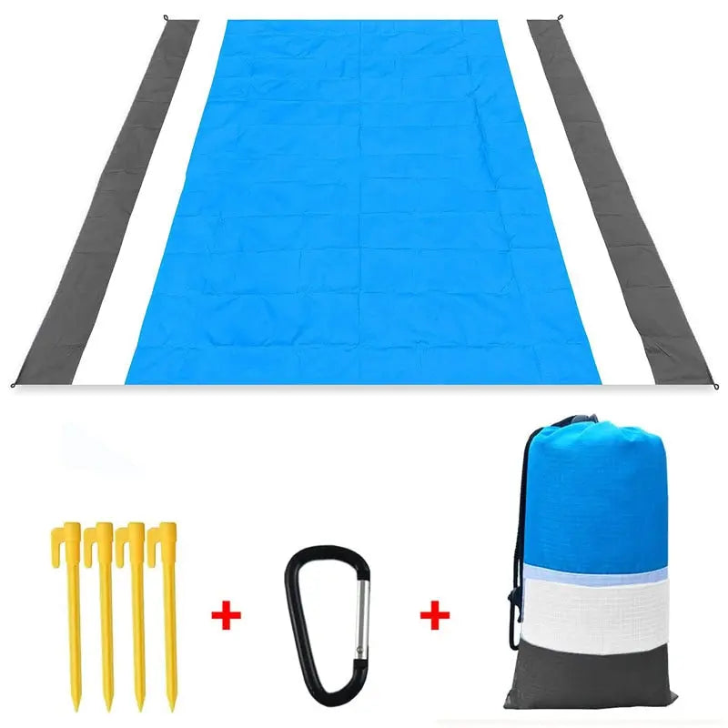 2x2.1m Waterproof Pocket Beach Mat Blanket Folding Camping Mattress Portable Lightweight Mat Outdoor Picnic Mat Sand Beach Towel BeachStore 