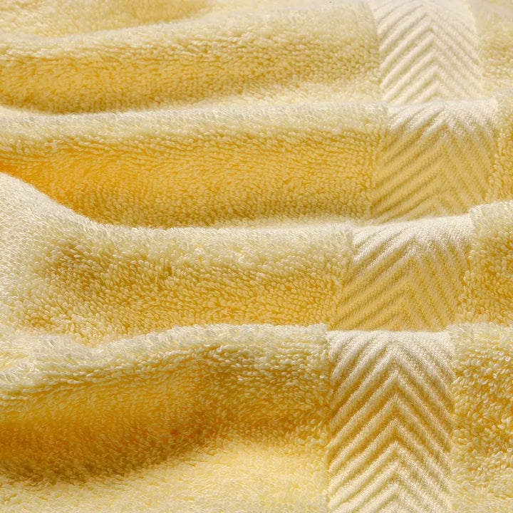 SEMAXE Soft Towels Set 100%Cotton,Bath Towel, Hand Towel,Washcloth,Highly Absorbent, Hotel Quality For Bathroom. yellow,Sell BeachStore 