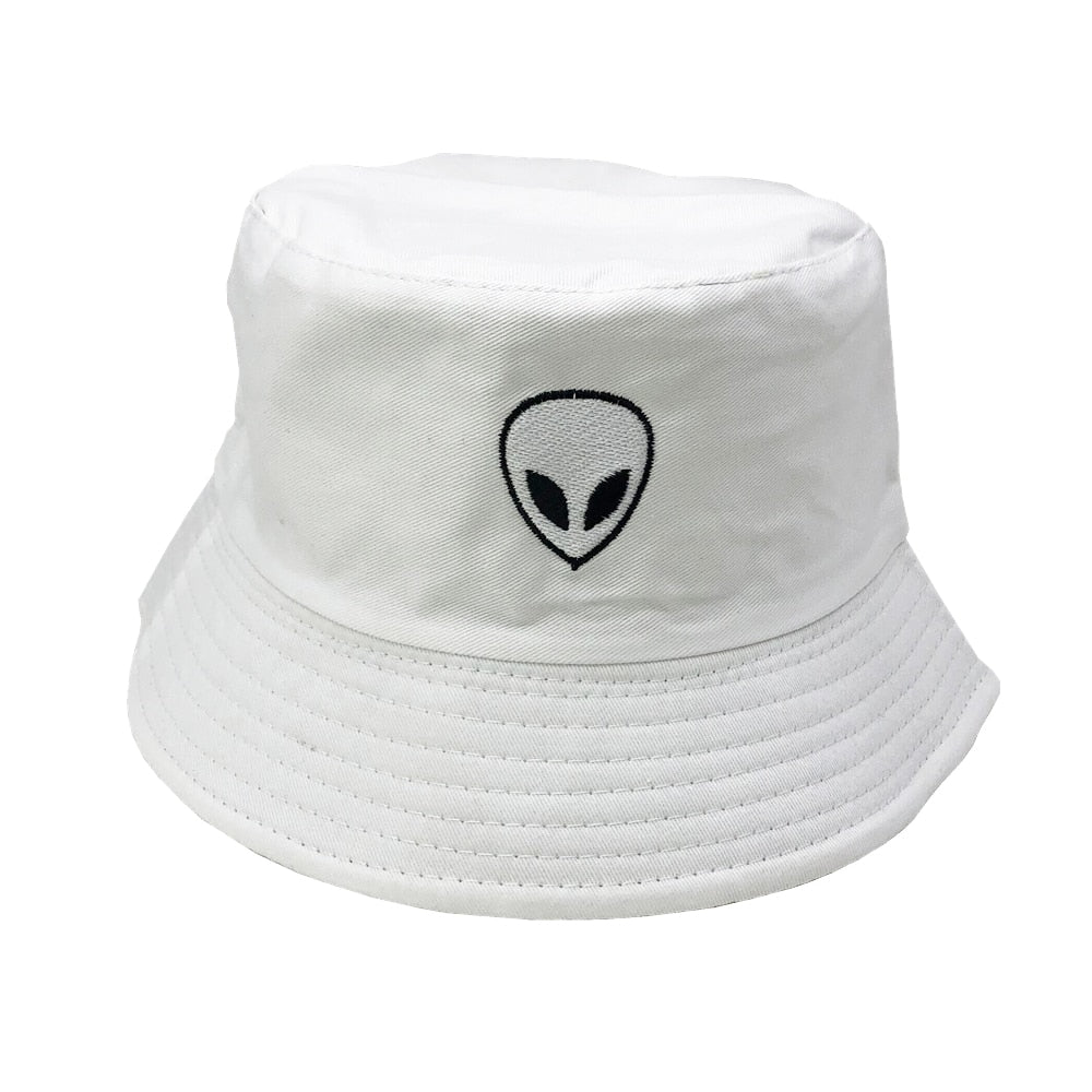 Unisex Embroidered Alien Foldable Bucket Hat Beach Sun  Street Headwear Fisherman Outdoor  Men and Woman Cap BeachStore 