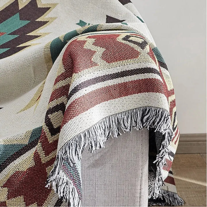 2022 Beach Picnic Outdoor Camping Tassels Blanket Ethnic Bohemian Striped Plaid Blankets for Beds Sofa Mats Travel Rug Christmas BeachStore 