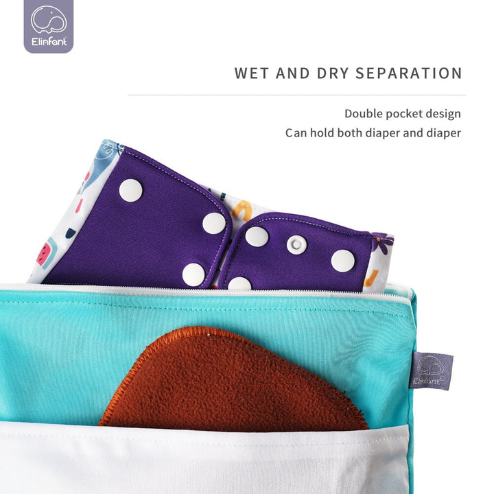 Elinfant Digital Position Printed Wet Dry Bag Waterproof 30*40cm Zippers With Handle Diaper Bag BeachStore 