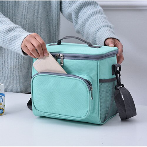 Thermal Insulated Cooler Bags Large Women Men Picnic Lunch Bento Box Trips BBQ Meal Ice Zip Pack Accessories Supplies Products BeachStore 