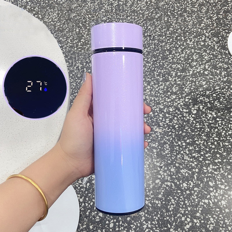 smart digital water bottle keeps cold and heat thermal bottle Stainless Steel Thermos for baby children kids terms BeachStore 