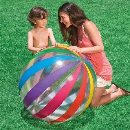 Jumbo 42" Inflatable Beachball - Rainbow Stripes BeachStore Beach Gear > Beach for Kids > Kids Beach Toys